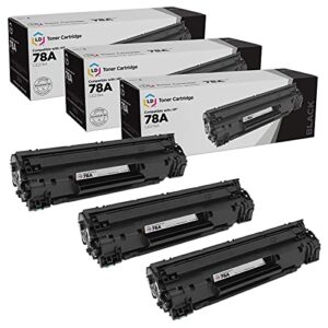 ld products compatible toner cartridge replacements for hp 78a ce278a (black, 3-pack) for use in laserjet pro m1536dnf & laserjet pro p1606dn