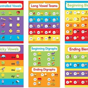 Carson Dellosa – Phonics Bulletin Board Set, Curriculum Décor, 6 Charts