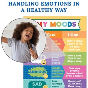 Carson Dellosa Calming Strategies Bulletin Board Set—Calming Strategies and Mood Charts for Social Emotional Learning, Homeschool or Classroom Decor (7 pc)