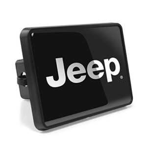 iPick Image, Compatible with - Jeep UV Graphic Black Metal Face-Plate on ABS Plastic 2 inch Tow Hitch Cover