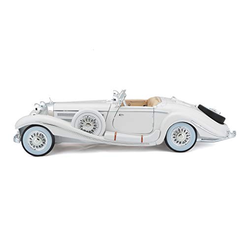 Maisto 1:18 Scale 1936 M-B 500 K Type Specialroadster Diecast Vehicle , White