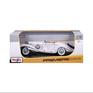 Maisto 1:18 Scale 1936 M-B 500 K Type Specialroadster Diecast Vehicle , White