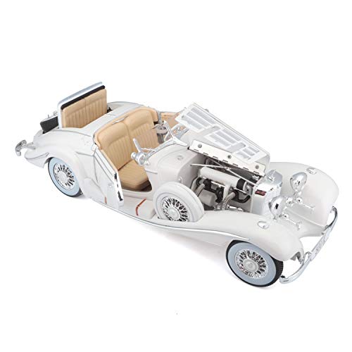 Maisto 1:18 Scale 1936 M-B 500 K Type Specialroadster Diecast Vehicle , White