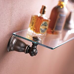 Moen YB5490ORB Kingsley 20-Inch W x 5-Inch D Decorative Bathroom Vanity Glass Shelf,, Oil Rubbed Bronze