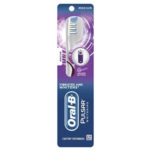 oral-b pulsar whitening battery toothbrush, medium, 1 count