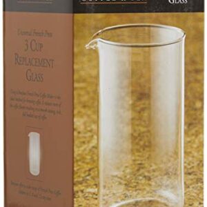 BonJour Coffee Glass French Press Universal Carafe Replacement, 12.7 Ounce, Clear
