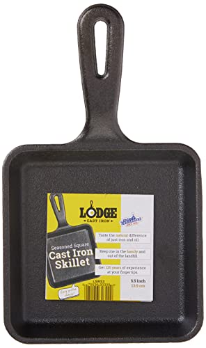 Lodge L5WS3 Cast Iron Wonder Skillet, Pre-Seasoned, 5.5 -inch