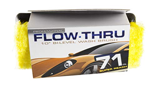 Carrand 93097 Flow-Thru 10" Bi-Level Wash Brush with 71" Extension Pole