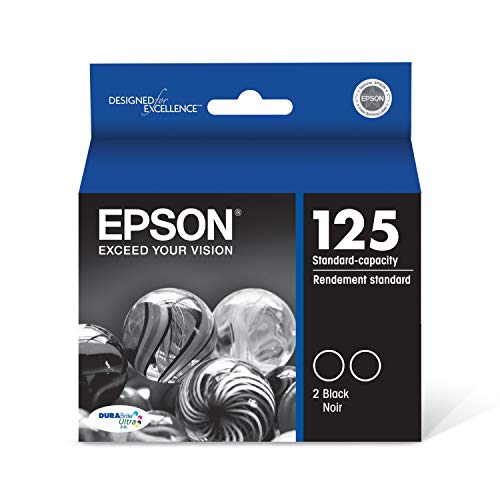 Epson T125120-D2 DURABrite Ultra Black Dual Pack Standard Capacity Cartridge Ink