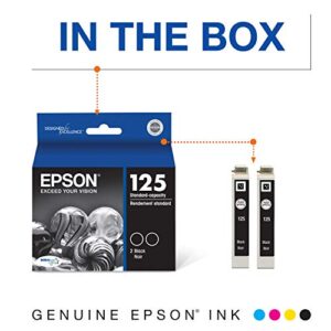 Epson T125120-D2 DURABrite Ultra Black Dual Pack Standard Capacity Cartridge Ink