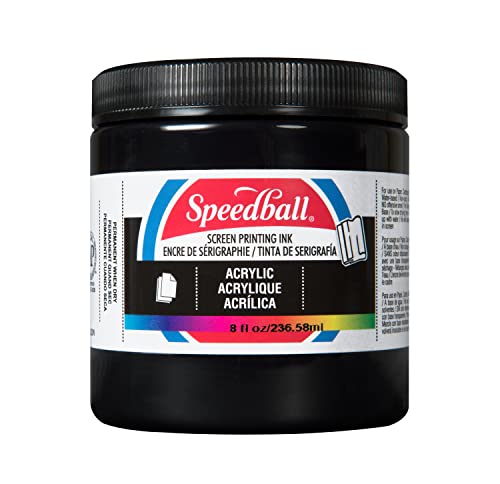 Speedball Acrylic Screen Printing Ink, 8-Ounce, Black