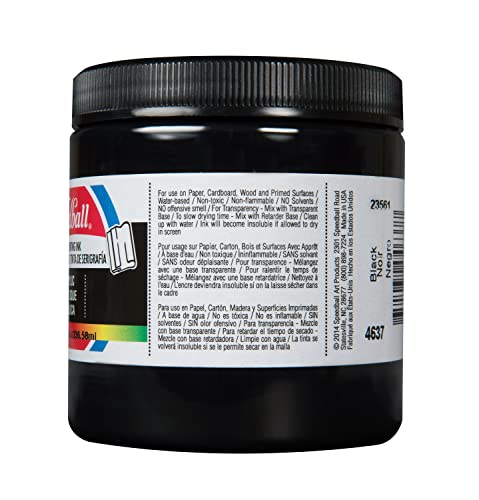 Speedball Acrylic Screen Printing Ink, 8-Ounce, Black