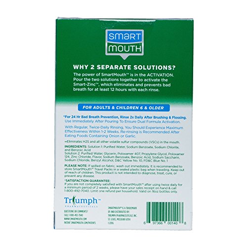 SmartMouth Mouthwash Packets, Clean Mint, 10 Count