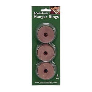 household essentials 14306 cedarfresh red cedar wood rings for hangers – set of 6