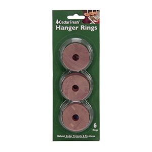 Household Essentials 14306 CedarFresh Red Cedar Wood Rings for Hangers - Set of 6