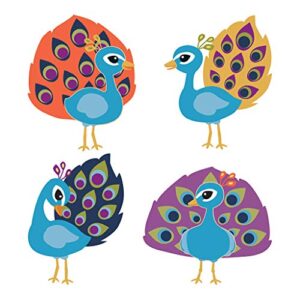 carson dellosa – you-nique peacocks colorful cut-outs, classroom décor, 36 pieces