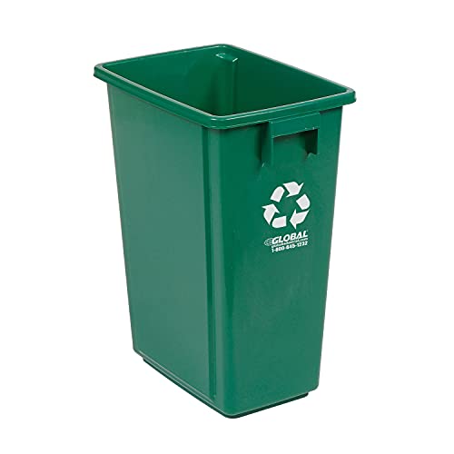 Global Industrial Recycling Container, 15 Gallon, 12" W X 18" D X 24" H, Green