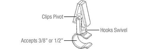 RV Designer M111, Klippy Klips Awning Clips, Light Hangars, 10 Per Pack,Clear