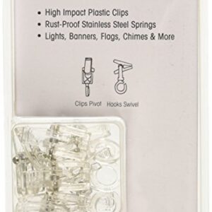 RV Designer M111, Klippy Klips Awning Clips, Light Hangars, 10 Per Pack,Clear