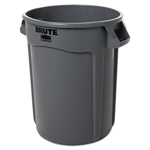 rubbermaid commercial 263200gy round brute container plastic 32 gal gray