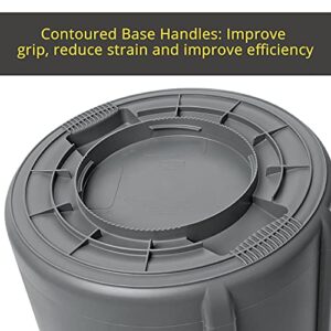 Rubbermaid Commercial 263200GY Round Brute Container Plastic 32 gal Gray