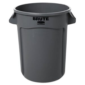 Rubbermaid Commercial 263200GY Round Brute Container Plastic 32 gal Gray