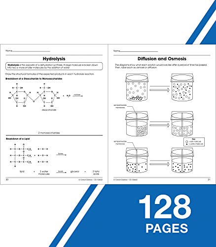 Carson Dellosa The 100 Series: Biology Workbook—Grades 6-12 Science, Matter, Atoms, Cells, Genetics, Elements, Bonds, Classroom or Homeschool Curriculum (128 pgs)