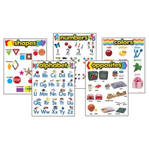TREND enterprises, Inc. Kindergarten Basic Skills Learning Chts Combo Pk, Set 5, Multi, (T-38920)