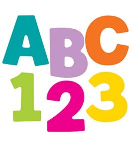carson dellosa 4 in. colorful bulletin board letters for classroom, uppercase alphabet letters, numbers, and punctuation cutouts, colorful letters for bulletin board (152 pcs.)