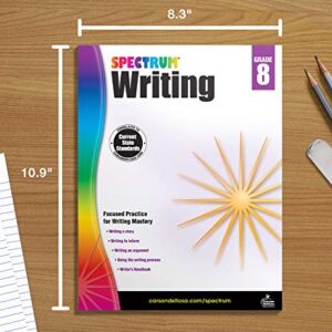 Spectrum 8th Grade Writing Workbook, Ages 13 to 14, Grade 8 Writing Workbook Informative, Advertising, Persuasive, Letter, and Fiction Story Writing Prompts 8th Grade Workbook - 144 Pages