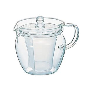 hario cha cha”natsume” tea pot, 360ml, clear