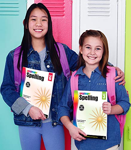 Spectrum 6th Grade Spelling Workbook, Grammar and Handwriting Practice With Root Words, Diphthongs, Prefixes, Suffixes, 6th Grade Workbook With English Dictionary, Classroom or Homeschool Curriculum