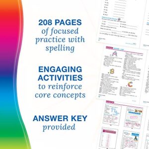 Spectrum Spelling Workbook Grade 2, Phonics and Handwriting Practice With Sight Words, Vowels, and Compound Words, 2nd Grade Workbook With English Dictionary, Classroom or Homeschool Curriculum