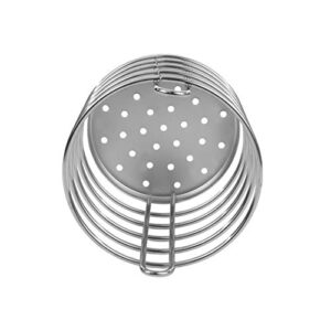 Spectrum Diversified Pantry Works Grande Round Holder & Kitchen Countertop Organizer Cooking Utensil Crock for Kitchen Organization & Storage, Cutlery & Flatware Caddy, Chrome