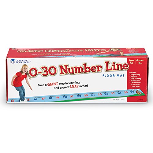 Learning Resources 0-30 Number Line Floor Mat, Blue