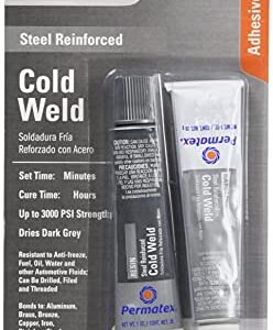 Permatex 14600 Cold Weld Bonding Compound, Two 1 oz. Tubes , Black
