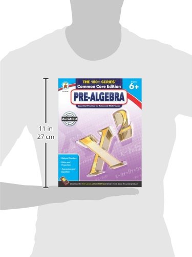 Carson Dellosa | Pre-Algebra Workbook | 6th–8th Grade, 128pgs (The 100+ Series™)