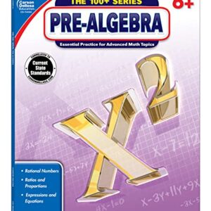 Carson Dellosa | Pre-Algebra Workbook | 6th–8th Grade, 128pgs (The 100+ Series™)