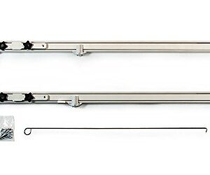 Carefree 961501WHT Fiesta White with Matching White Casting Universal Manual RV Awning Arms Set (68"-81" floorline to awning rail)