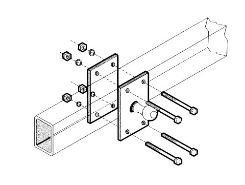 EAZ LIFT Parts/Accessories Sway Control Adapter 2" x 3" (48385)