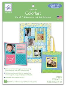 june tailor colorfast fabric sheets 10-pack white