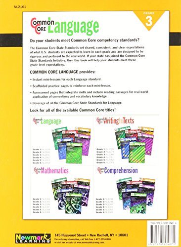 Newmark Learning Grade 3 Common Core Practice Language Book (CC Language)