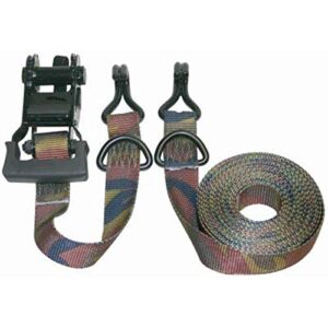 keeper – 1.25” x 16′ camo ratchet tie-down with j hooks, 2 pack – 1,000 lbs. working load limit