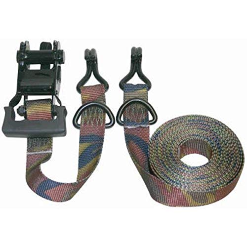 Keeper – 1.25” x 16' Camo Ratchet Tie-Down with J Hooks, 2 Pack - 1,000 lbs. Working Load Limit