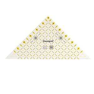 omnigrid right triangle for 1/2 sq. quilting ruler, ½ square up to 6″, clear