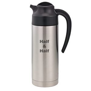 service ideas s2sn100hhet steelvac carafe,”half & half” etched, 1l, stainless base