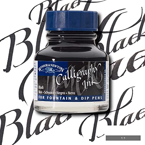 Winsor & Newton Calligraphy Ink Bottle, 30ml, Black