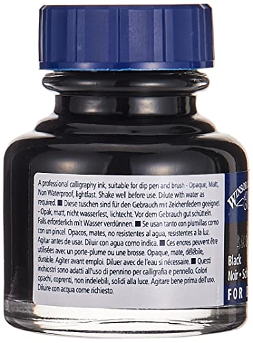 Winsor & Newton Calligraphy Ink Bottle, 30ml, Black