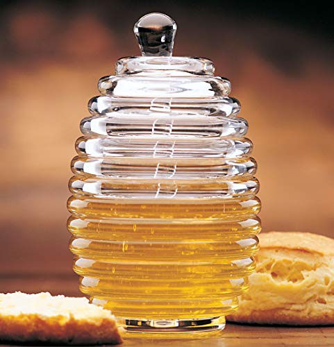 Prodyne Acrylic Honey Jar With Server, Off-white