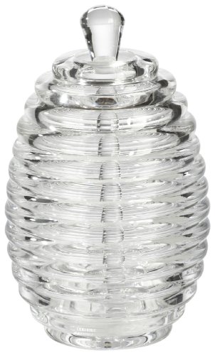 Prodyne Acrylic Honey Jar With Server, Off-white